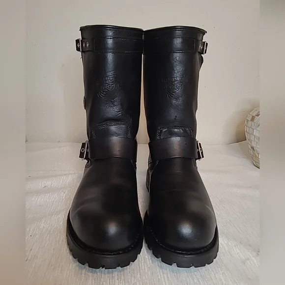 Red Wing Black Leathersteel toe Motorcycle Boots 988. Excellent condition